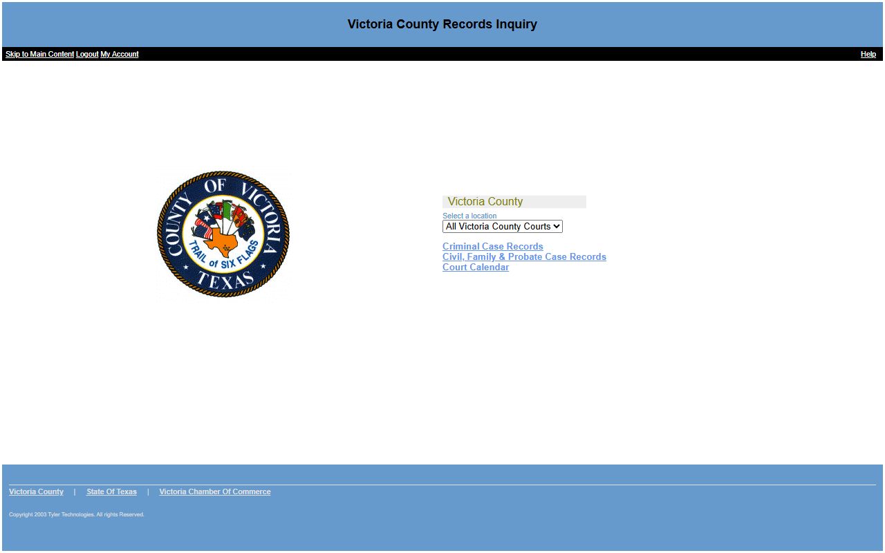 Victoria County court records after jail arrest Odyssey public access portal